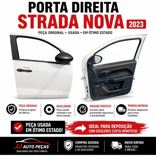 ? PORTA DIANTEIRA DIREITA - FIAT STRADA NOVA 2023 ? PORTA LISA, ORIGINAL E COMPLETA!