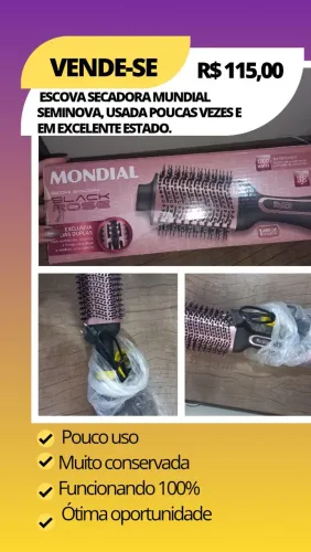 Vendo Escova Secadora Mundial seminova - usada poucas vezes