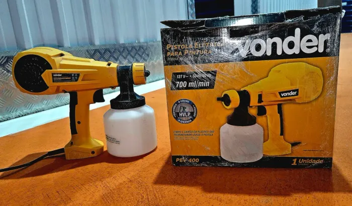 Pistola Elétrica Pintura Pulverizar Pev400 800ml 127v Vonder