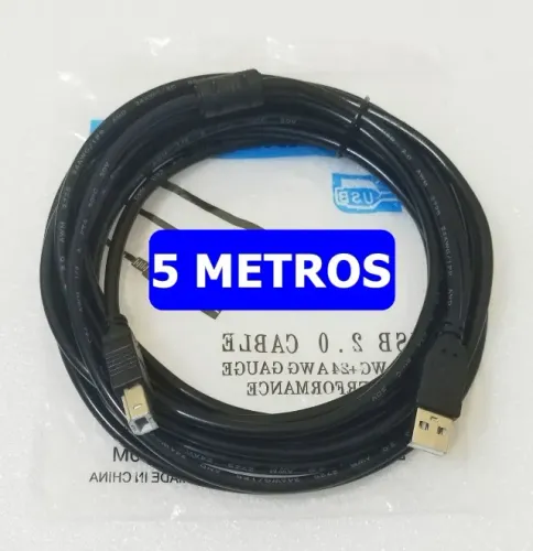 Cabo para impressora USB - 5 Metros - Universal - Com Filtro - R$: 50,00 NOVOS