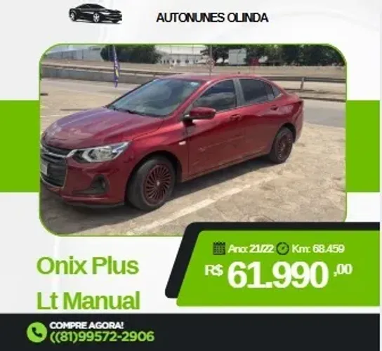 Chevrolet Onix Plus LT 1.0 12V Flex Mec. 4P 2022
