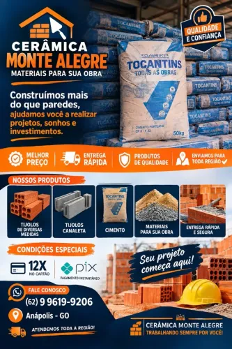 Cimento Tocantins 50KG Oferta final de mês!