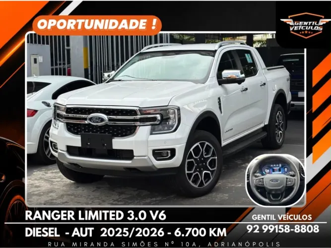 Ford Ranger Limited+ 3.0 V6 4X4 CD TB DIE AUT 2026