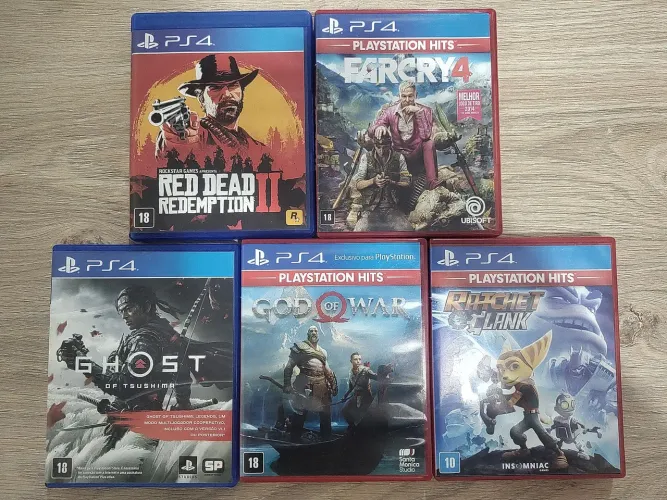KIT 5 JOGOS PS4 - MÍDIA FÍSICA ORIGINAL