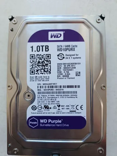 Hd wd Purple 1tb cftv dvr CPU nvr 
