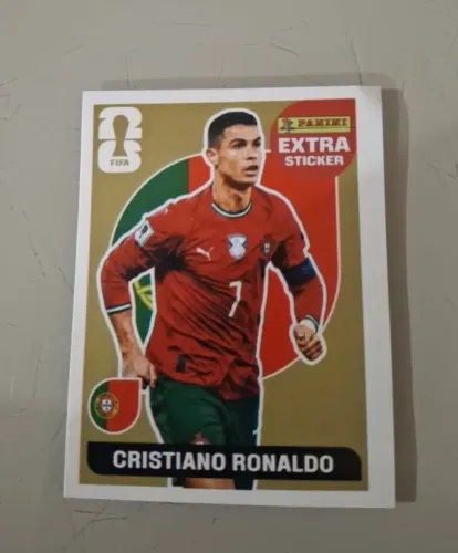 Figurinha Legend Cristiano Ronaldo - Extra Sticker Dourada Panini Oficial