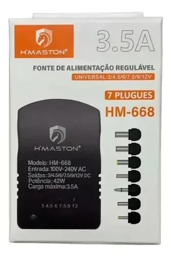 FONTE COM REGULAGEM 3V A 12V