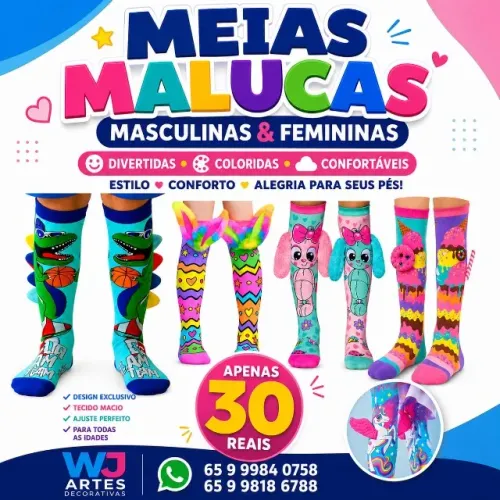 Meias malucas 3D 