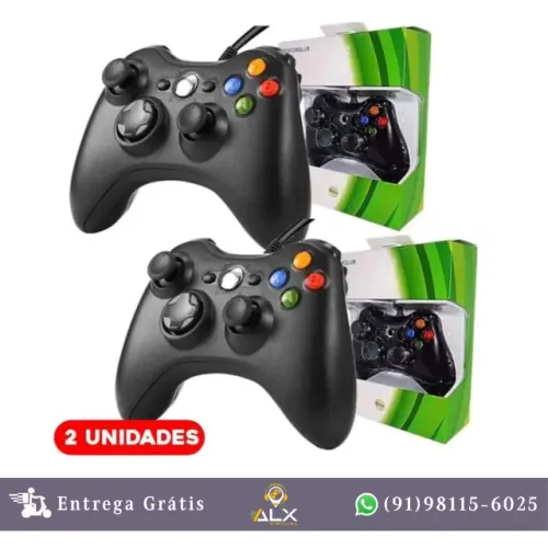 Kit 2 Unids Controle Xbox360 e Pc Gamer Ergonômico *ENTREGA GRÁTIS*