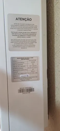 Aquecedor de água a gás 15L