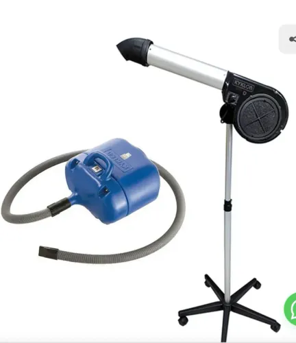 Kit Pet Shop Secador 5000 azul + Soprador Revolution Kyklon Azul