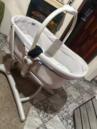 Berço Moisés Portátil Baby Hug 4 In 1 Air Stone Chicco Cinza