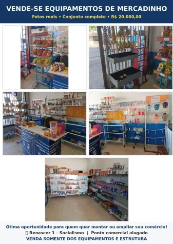 VENDE-SE ESTRUTURA COMPLETA DE MERCADINHO - R$ 20.000 contato *