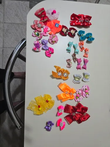 Kit com 15 pares de lacinhos para pet