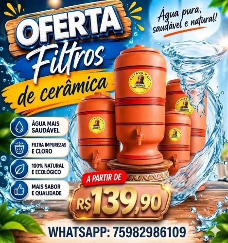 Filtros de barro Kaio - Novos na caixa - A partir:
