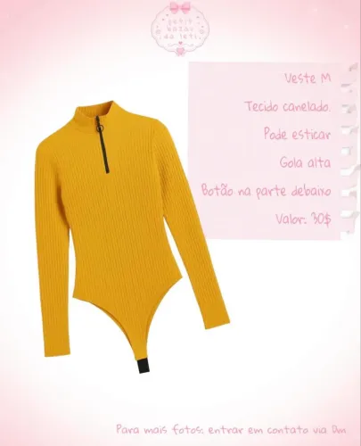 Body amarelo M