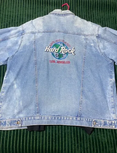 jaqueta jeans hard rock cafe azul 46