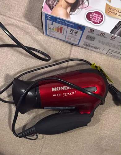 Secador de viagem dobrável Mondial vermelho