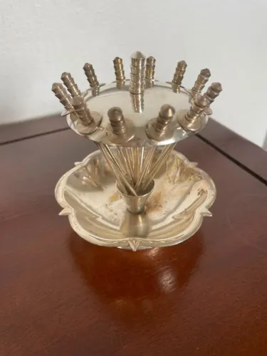 Conjunto Antigo Prata 90 - Para Aperitivos Decorativo