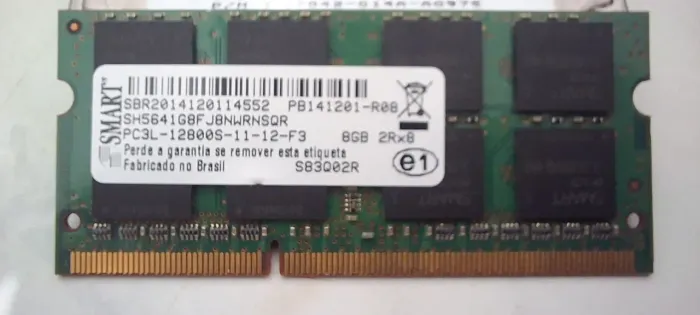 Memória notebook ddr3L 8gb DISPENSO CURIOSOS