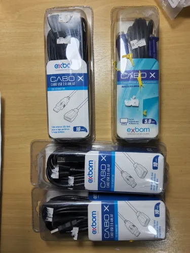 QUEIMA DE ESTOQUE!! 4 CABOS USB 2.0AM/AF
