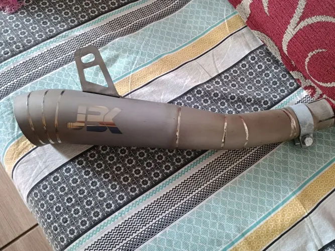 Escapamento JBK ponteira megafone jateado novo 