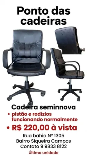 Vende cadeira de escritório seminova