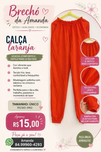 Calça laranja
