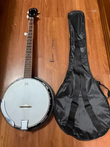 banjo americano 5c eletrico e acustico luthier tivoli italy madeira jacarandá 22 trastes