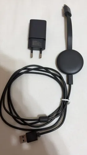 GOOGLE CHROMECAST 3ª GERAÇÃO - ORIGINAL - FULL HD - COR CARVÃO