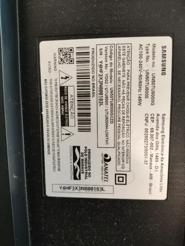 Tv Samsung 50 polegadas com controle - Retirada de peças