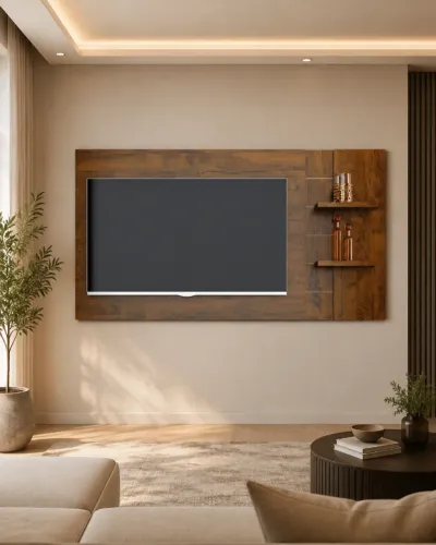 Painel Suspenso com 02 Pratelairas para TV até 42 Pol