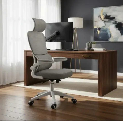 Cadeira escritório/gamer ergonómica Genebra - cinza escuro