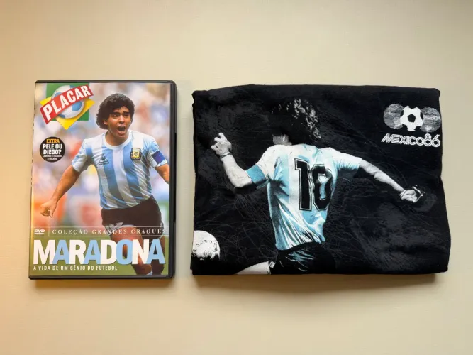 Maradona camisa argentina copa do mundo e DVD | produto licenciado oficial | campinas/sp