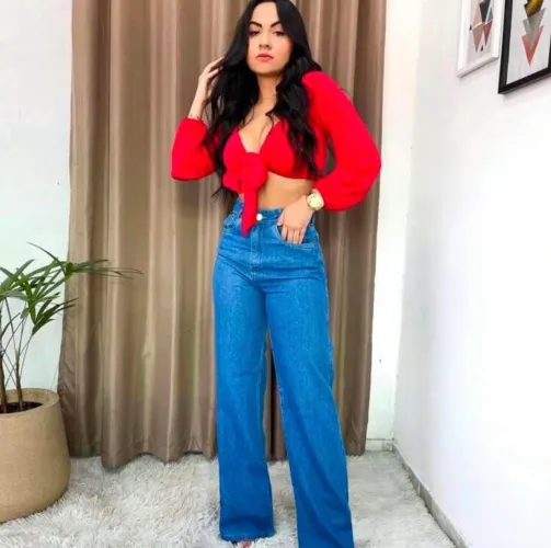 Calça Wide Leg Jeans