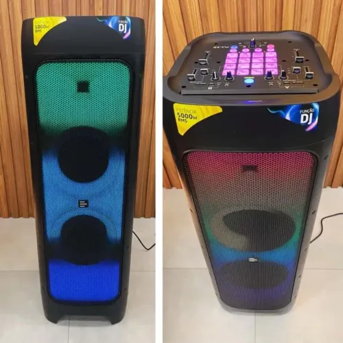 Vendo caixa de som torre flamebox dj 5000w RMS pulse motivo viagem valor 2500