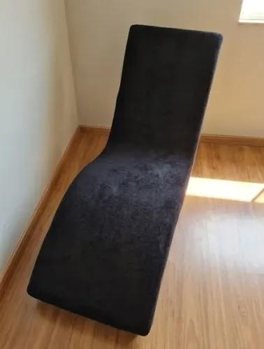 Divã Ergonômico Profissional em Suede Preto