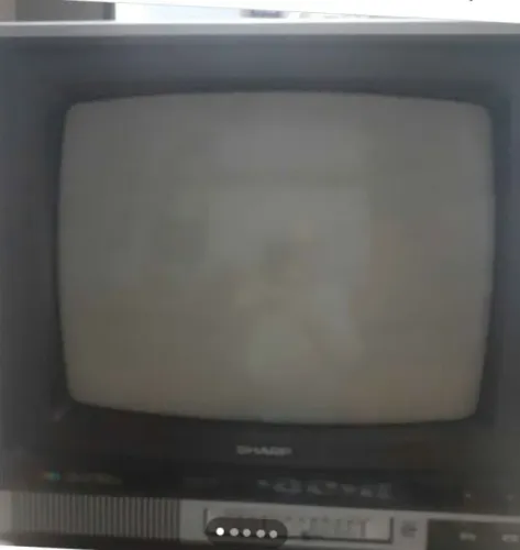 RELÍQUIA TVSHARP TUBO SHOTVISION 80/90 CONTROLE EMBUTIDO