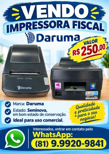 Vendo impressora emissão cupon fiscal