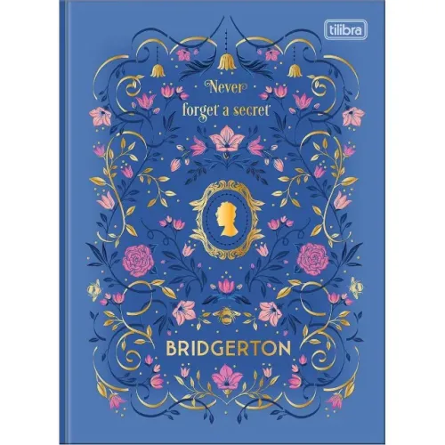 Caderno Brochura Capa Dura Colegial Bridgerton 80 Folhas Roxo
