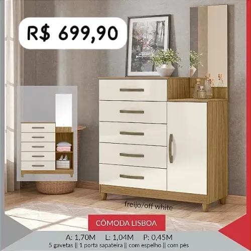 Cômoda Lisboa. 