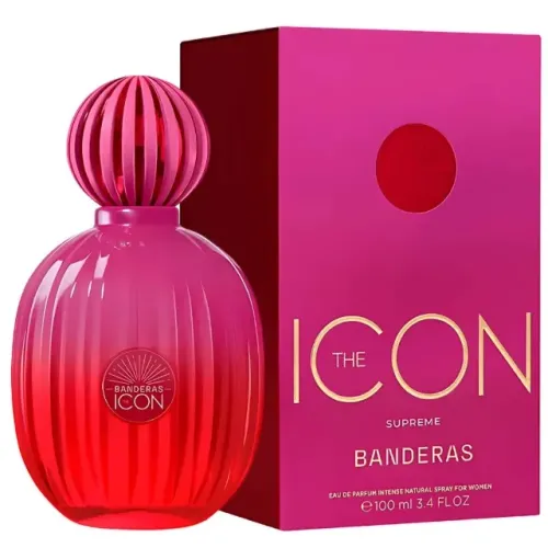 perfume the icon supreme banderas feminino eau de parfum 100ml original c/ selo adipec