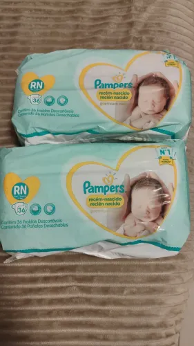 Fralda Pampers RN Premin Care - 2 pacotes