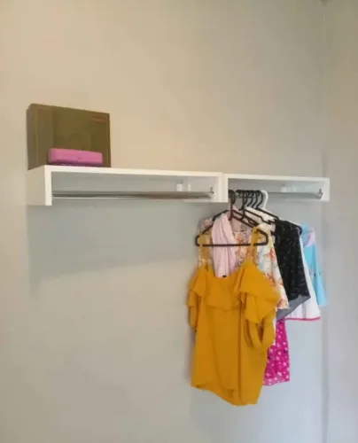 Cabideiro MDF branco 60cm