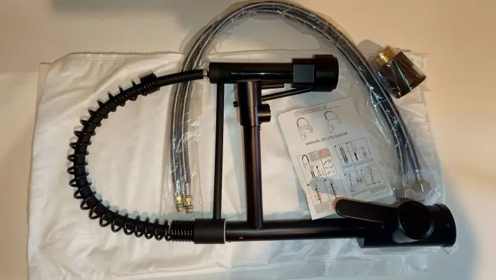 Torneira Goumet Bancada Preto Fosco Nova