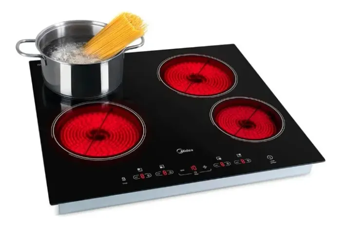 Cooktop Elétrico Midea Vitrocerâmico 4 Bocas Cor Preto