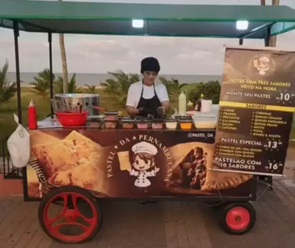 Carrinho de lanche de 2 metros