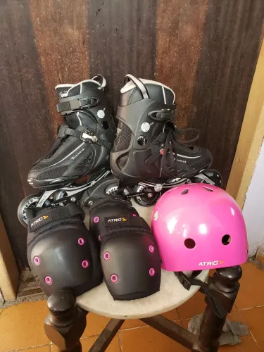 Patins traxart 36/37 ,com kit proteção !