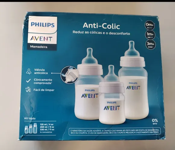 Kit Philips Avent Anti-Colic - Mamadeiras 125ml / 260ml / 330ml