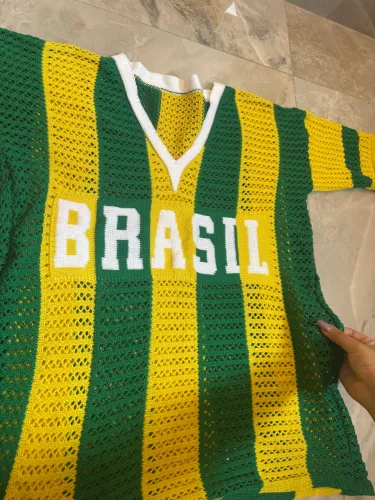 Camisa tricô copa do mundo feminina